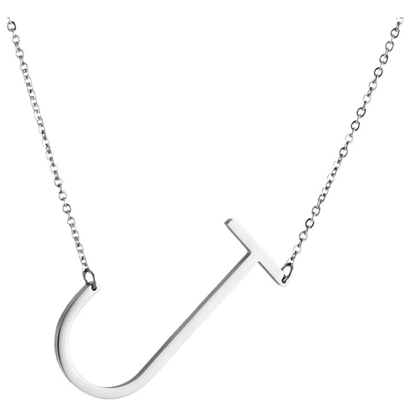 Jewelry - SILVER  Woman’s Name Initial Necklace •  J